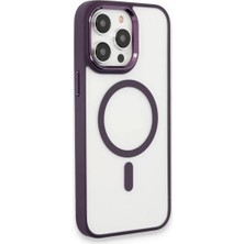 Mrt Teknik Newface Apple iPhone 15 Pro Max Kılıf Room Magneticsafe Silikon - Derin Mor