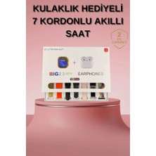 Akıllı Saat Bluetooth Kulaklık Hediyeli Bildirim Görme Sesli Görüşme Çoklu Kordon