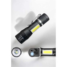 El Feneri LED USB Şarjlı Zoom Mini LED Işık Acil Durum Feneri
