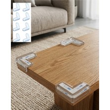 Şeffaf Köşe Koruyucu 8 Adet Set Çocuk Güvenlik Masa Köşe Aparatı