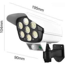 Solar Lamba Kamera Görünümlü Duvar Lambası Dönebilen Bahçe Aydınlatması