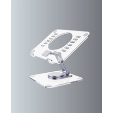 Ayarlanabilir Şeffaf Tablet Standı Kaymaz Silikon Tabanlı