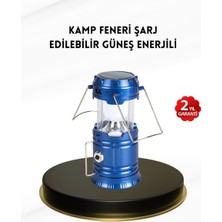 Solar Kamp Lambası Kızak Sistemli Şarjlı Taşınabilir Doğa Yürüyüşü Işığı