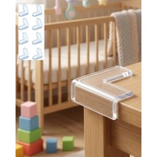 Çocuk Güvenlik Köşe Koruyucu 8 Li Set Masa Sehpa Köşe Aparatı