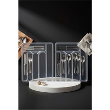 Greta Serisi 6 Bölmeli 2 Li̇ Set Şeffaf Çekmece Içi Kaşıklık - Kristal Berraklığında Düzenleyici 722