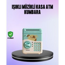 Su Yeşili Elektronik Şifreli Atm Tasarımlı Biriktirme Kumbarası