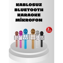 Kablosuz Bluetooth Karaoke Mikrofon Yankı Efektli
