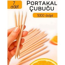 Profesyonel 7’li Portakal Çubuğu Seti - 11.5 cm Manikür & Pedikür Et Itici Tırnak Temizleme Seti