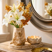 Nevhan Sanat “Marble Touch” 3’lü Dekor Set – Doğallığın Sessiz Şıklığı