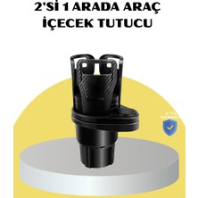 Araç Ikili Bardak Tutucu Ayarlanabilir Genişlik 360° Döner Sistem