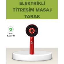 Elektrikli Titreşim Masaj Tarak Kırmızı Işık