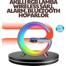 15W Hızlı Kablosuz Şarj Destekli Çok Fonksiyonlu Akıllı Masa Lambası