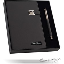 MELL & SWIPE Kişiye Özel Isim Yazılı Organizer Defter Kalem Seti Vıp Hediye Kutulu Şık Premium Hediye