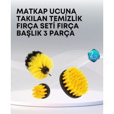 Renas Store 3’lü Matkap Ucu Temizlik Fırçası Seti Dayanıklı Yapı ile Araç İçi ve Dış Temizlikte Etkili