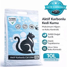 Biryirmi Premium Doğal İçerikli Aktif Karbonlu İnce Taneli 10L Kedi Kumu (%100 Doğal) Yüksek Topaklanma net (8.40KG)