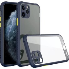 Mrt Teknik Newface Apple iPhone 11 Pro Kılıf Miami Şeffaf Silikon - Lacivert
