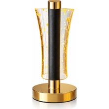 Aşkana Dokunmatik,şarjlı,led,3 Kademeli,dimmerlı,parlaklık Ayarlı,kablosuz Masa ve Gece Lambası,gold Abajur