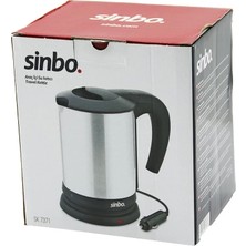 DS LLC Sinbo SK-7371  12V  Araç Içi Kettle  Paslanmaz Çelik  Su Isıtıcısı  0.8lt   120W   Çakmaklık