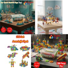 Üçgen Toys Building Block+Kar Tanesi Yapı Taşı+2'li Set+Montessori+Renkli Parçalar+Öğretici+Zeka+Eğitici Oyuncak