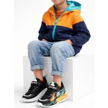 Slipcat Unisex Pastel Renkli Işıltılı Kalın Taban Ortopedik Günlük Spor Ayakkabı Cırtlı Sneaker