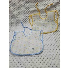 Berkaysun Tekstilden Pamuklu Bebek Mama Önlüğü Arkası Naylon 2 Adet 25X30cm Koldan Geçmeli