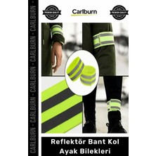 Carlburn #işgüvenliği Yüksek Görünürlük Gece Emniyet Sporcu Cırtlı Sarı Reflektör Bant Kol Ayak Bilekleri