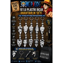 Figür Bende One Piece 10’lu Plastik Bıçak Anahtarlık Seti 3D Baskı Pla Anime Koleksiyon Seti 10 cm