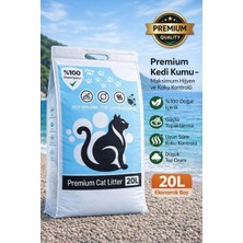 Biryirmi Doğal Içerikli Naturel Kokusuz Bentonit Kedi Kumu 20LITRE Tozdan Arındırılmış Tozsuz Kedi Kumu Ince Taneli (Net 17KG)