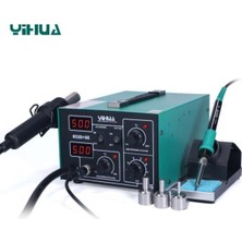 Yihua 852D+SE Sıcak Hava ve Havya Istasyonu 700W | Fırçasız Fanlı Profesyonel Rework Station