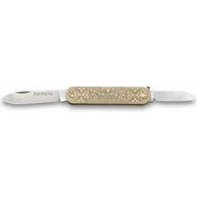 İlk El Grup Ieg™ Sürbısa 61804 Pirinç Işlemeli Sürmene Çakısı 5,5 / 3,5 cm - Çift Bıçaklı