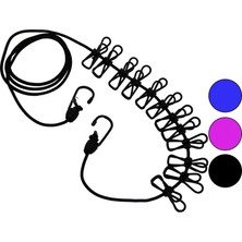 DS LLC Renkli Lastik   12PCS Metal Mandallı  Çamaşır Ipi