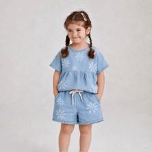 Ozzy Kids Kız Çocuk Kot Bluz & Şort Takım