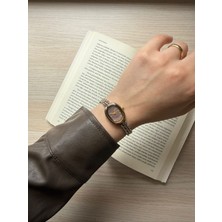 Rubsey Retro Minimal Metal Kordon Vintage Kadın Kol Saati Içi Pembe