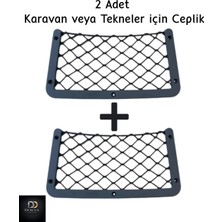 Dokya Dizayn 2 Adet Fileli Gri Ceplik. Araçlar, Tekneler ve Karavan Eşya Cepliği.