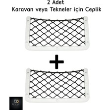 Dokya Dizayn 2 Adet Fileli Beyaz Ceplik. Araçlar, Tekneler ve Karavan Eşya Cepliği.
