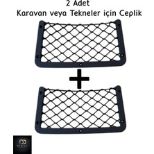 Dokya Dizayn 2 Adet Fileli Siyah Ceplik. Araçlar, Tekneler ve Karavan Eşya Cepliği.
