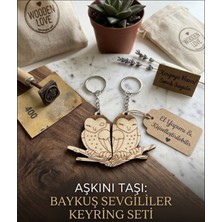 Baykuş Sevgililer Anahtarlığı
