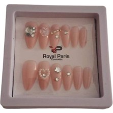 Royal Paris Edwol Kadın Taşlı Kedi Gözlü Takma Protez Tırnak Seti