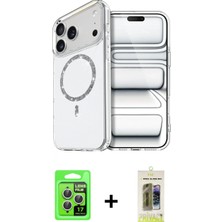 Marsilyan™- iPhone 17 Pro Kılıf Kıvılcım Form Prime - Siyah Joko Magic 5d Hayalet Cam + Gümüş Raze Metal Kamera Lens