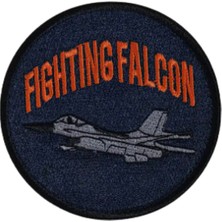 Havacı Market Fighting Falcon F-16 Nakışlı Arma Patch - Havacı Peç 8cm Model Yerli Üretim Cırtlı Yama