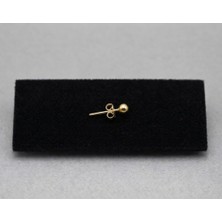 Silver Hunters Top Gümüş Küpe 2 mm 925 Ayar Gümüş Gold(Altın) Renk Küçük Top Küpe 1 Adet