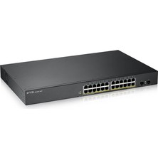 Ronanna Zyxel GS1900-24HP V2, 24 Port, Gigabit, Poe 170W, 2 Port Gigabit Sfp, Yönetilebilir, Rackmount Switch