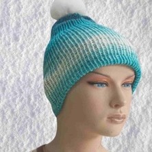 LTG Nova El Örgüsü Doğal Yün Akrilik Karışımlı Sıcacık Kış Beresi Karışık Renk