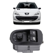 CME PARTS Peugeot 206 1998-2013 Ayna Ayar Düğmeli Cam Açma Düğmesi Ikili Çerçeveli 24 Pin 6554.WA