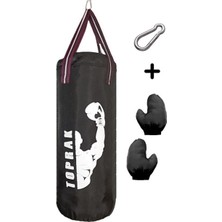 LTG Nova Boks Torbası Eldiven Karabina Hediyeli Içi Dolu 60X22CM Siyah