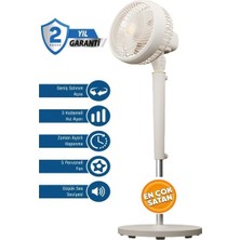 Ronanna Everest FAN12 Dynabreeze 9 Çift Motorlu Vantilatör Krem 70W 2000 Rpm 3 Hız Kademeli