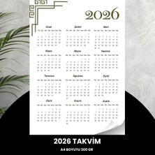 LTG Nova Takvim 2026 A4 300 gr Dijital Baskı Beyaz