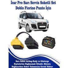 Vgate İcar Fiat Doblo Fiorino ve Punto Modeller Için Icar Pro Ariza Tespiit Cihazi + Sarı Servis Soketi
