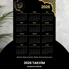 LTG Nova Takvim 2026 A4 300 gr Dijital Baskı Altın
