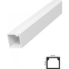 Ronanna Kablo Kanalı 40X25 mm 2 Metre Yapışkan Bantlı 4 Adet